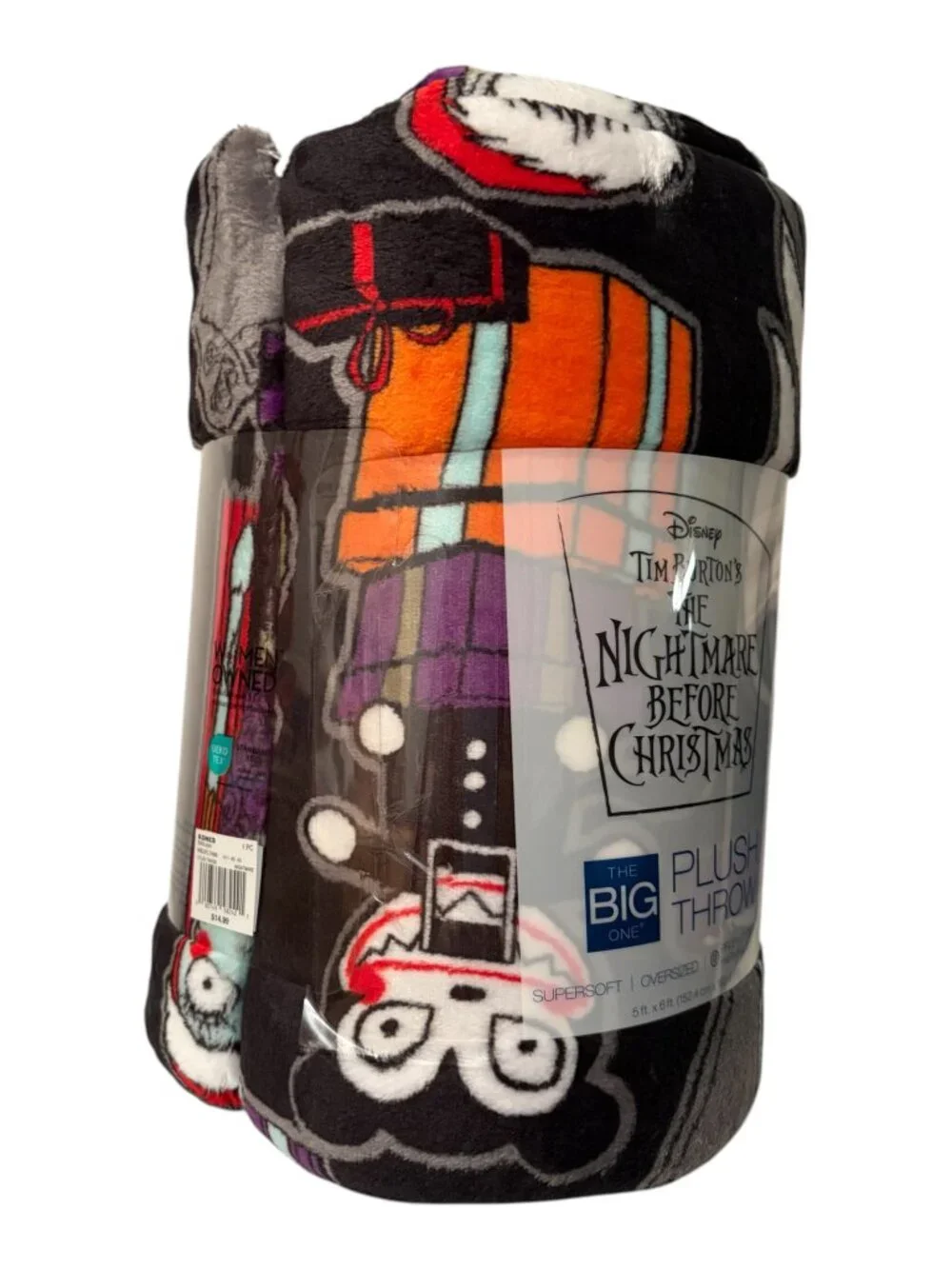 The Big One Nightmare Before Christmas Holiday Oversized Plush Throw 60